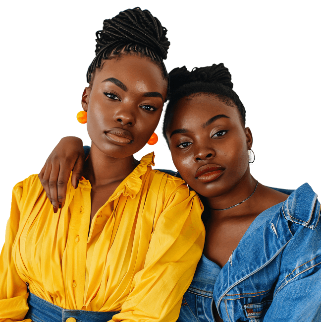 Two women representing empowerment